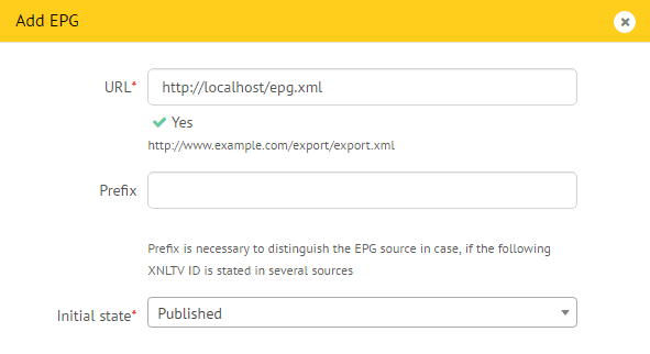 add EPG