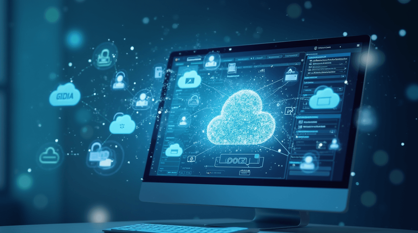 Cloud storage of video surveillance archives on a computer screen