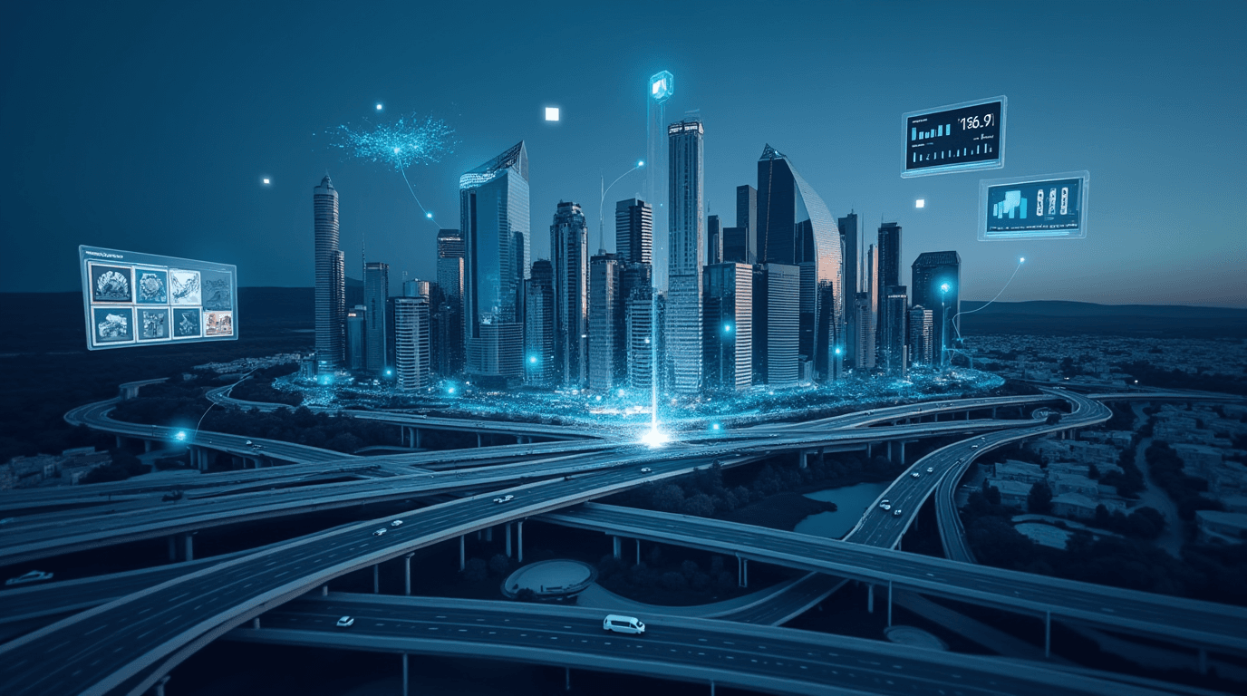 Smart city with digital technologies and analytical data
