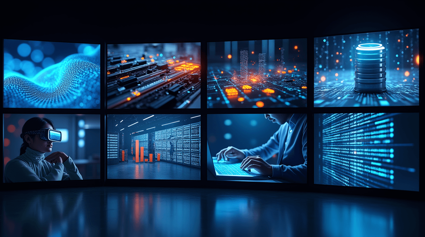 Digital collage symbolizing video transcoding